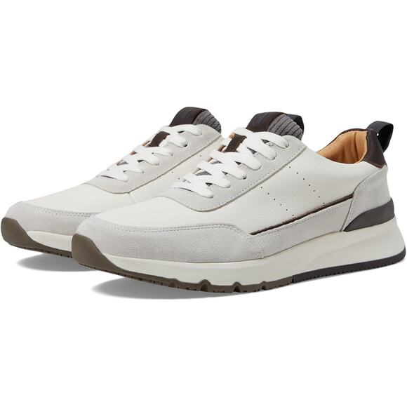 Johnnie-O Mens Prima White Leather Fashion Sneaker - 10.5 - Picture 2 of 7